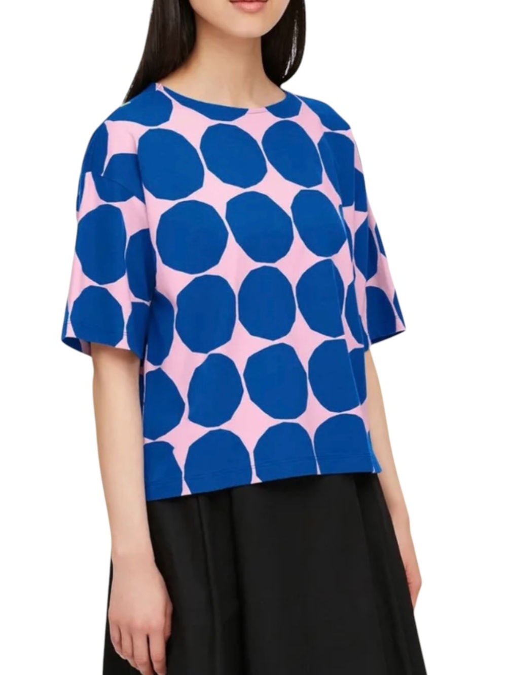 Uniqlo X Marimekko Short Sleeve Tee Size XS Boxy Relaxed Fit Artsy Beach Boho